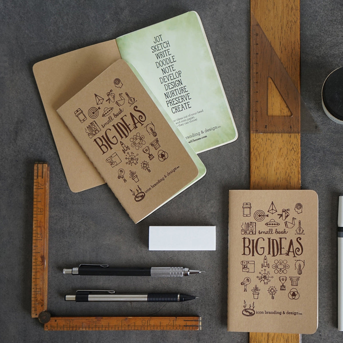 Matte Brown Design on Kraft Cahiers – Jenni Bick Custom Journals