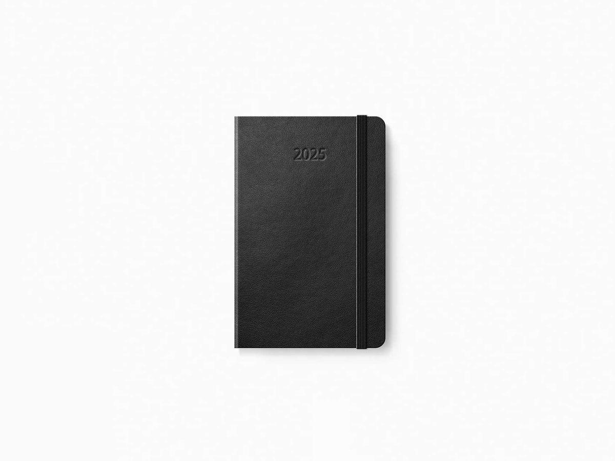 2025 Moleskine 12 Month Daily Planner BLACK Softcover Jenni Bick