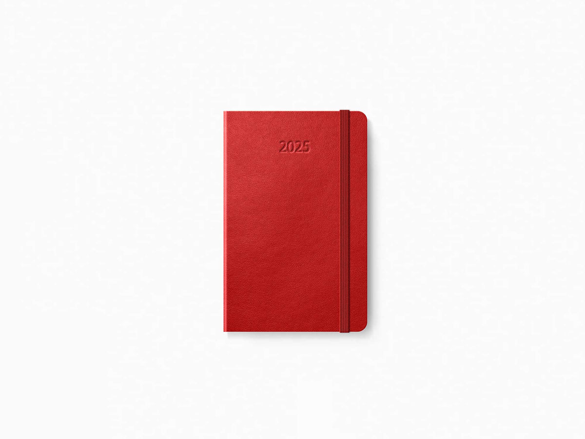 2025 Moleskine 12 Month Daily Planner SCARLET RED Softcover Jenni