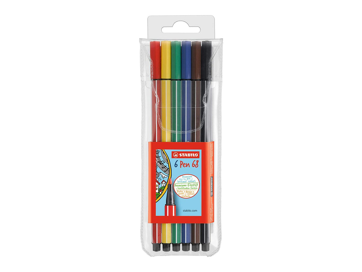 Stabilo Pen 68 Marker - 1.0 mm - 10 Color Set