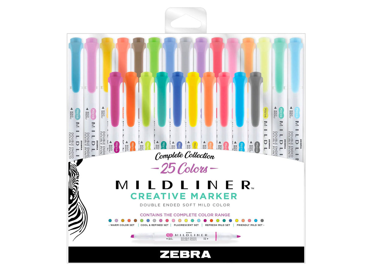 Zebra Mildliner Double Ended Brush Pen Sets