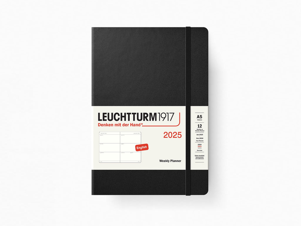 2025 Leuchtturm 1917 Weekly Planner - BLACK Hardcover