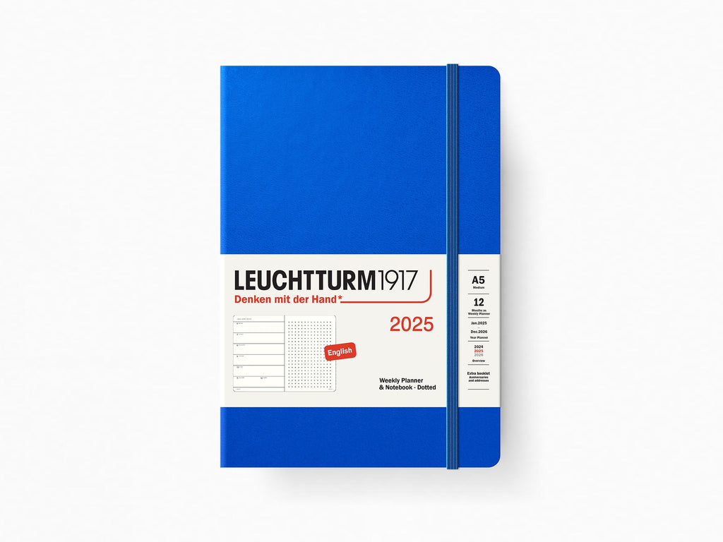 2025 Leuchtturm 1917 Weekly Planner & Notebook - SKY Hardcover, Dotted Pages