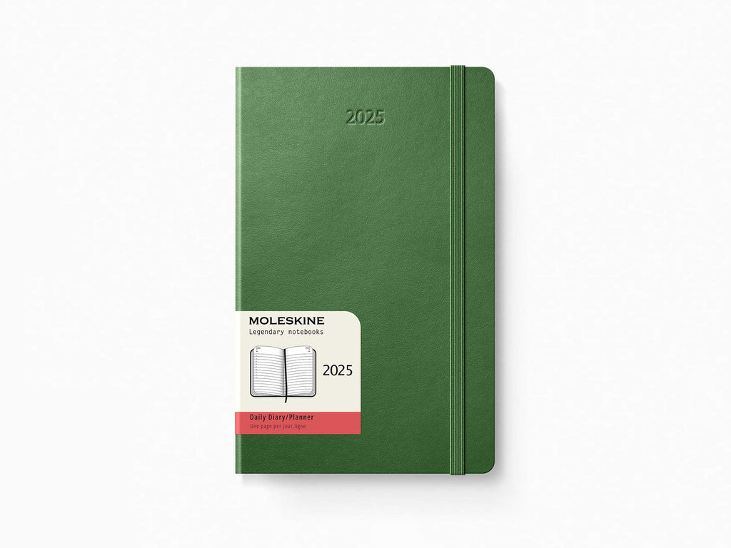 2025 Moleskine 12 Month Daily Planner - MYRTLE GREEN Softcover
