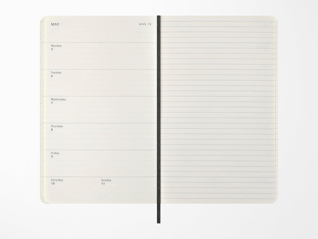 2025 Moleskine 12 Month Precious & Ethical Planners/Diaries - MAMBA BLACK Softcover