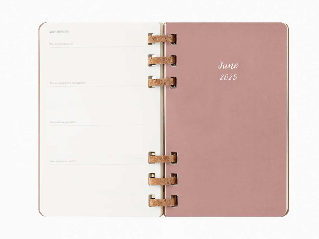 2025 Moleskine 12 Month Spiral Planners/Diaries - ALMOND Hardcover