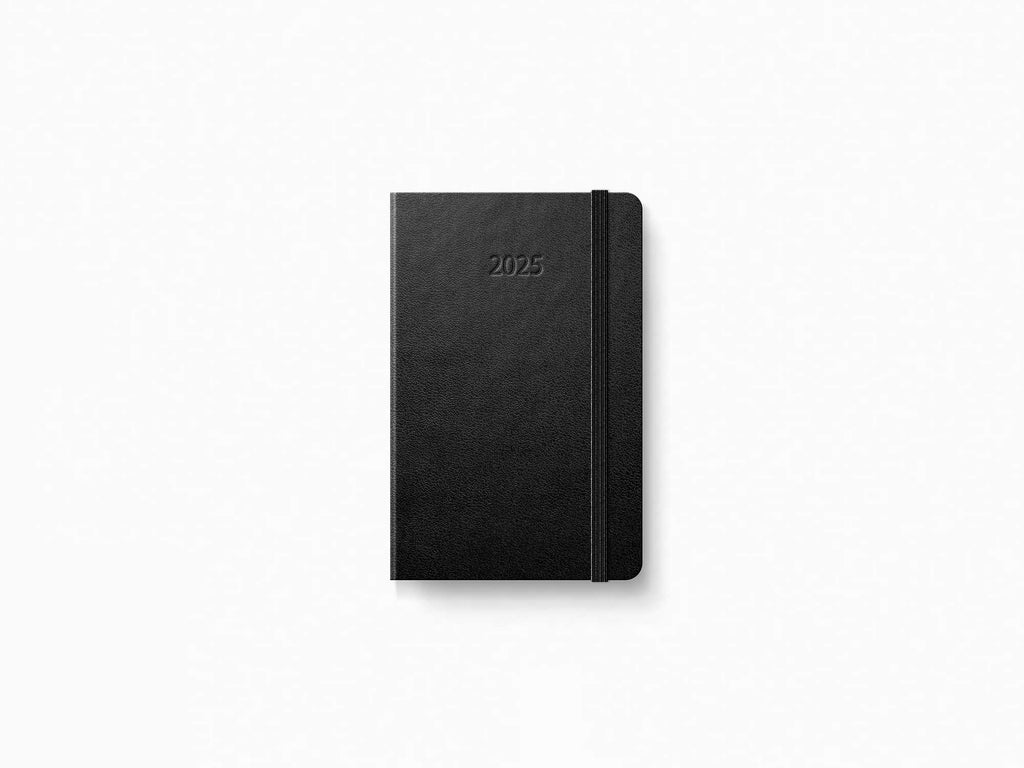 2025 Moleskine 12 Month Weekly Vertical Planner - BLACK Hardcover