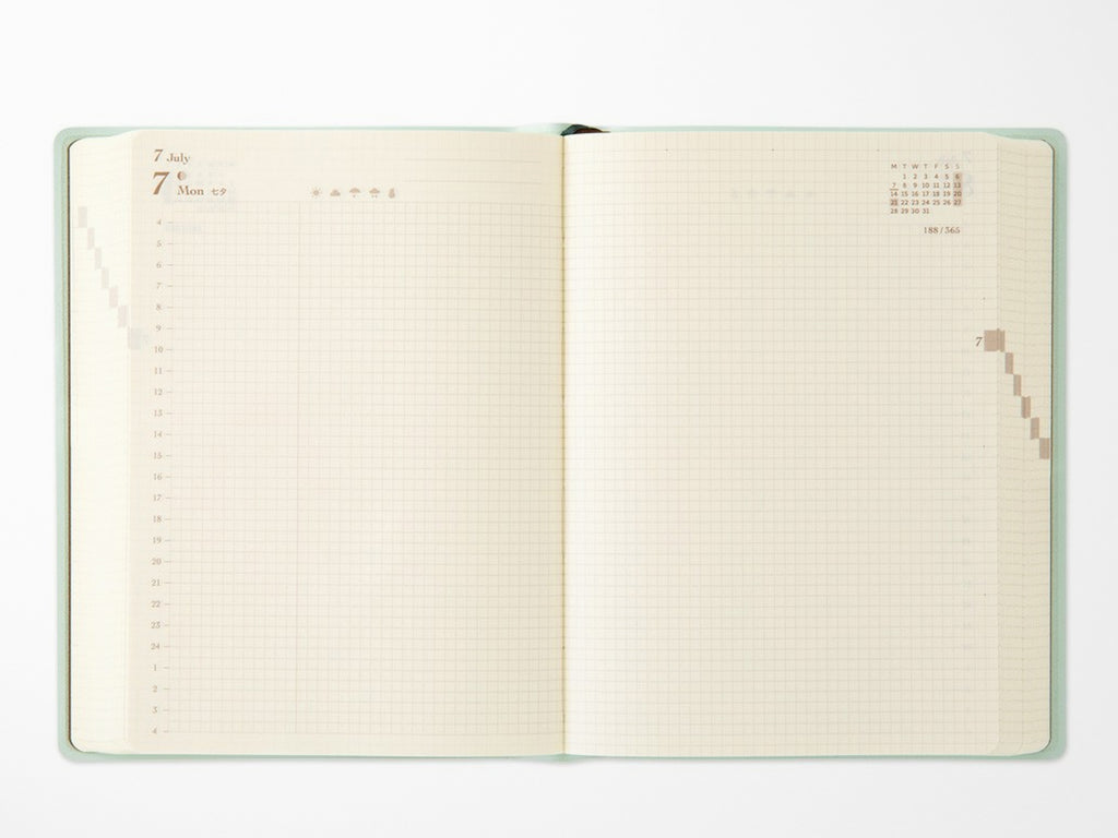 Midori 2025 Hibino Diary Planner - Camel