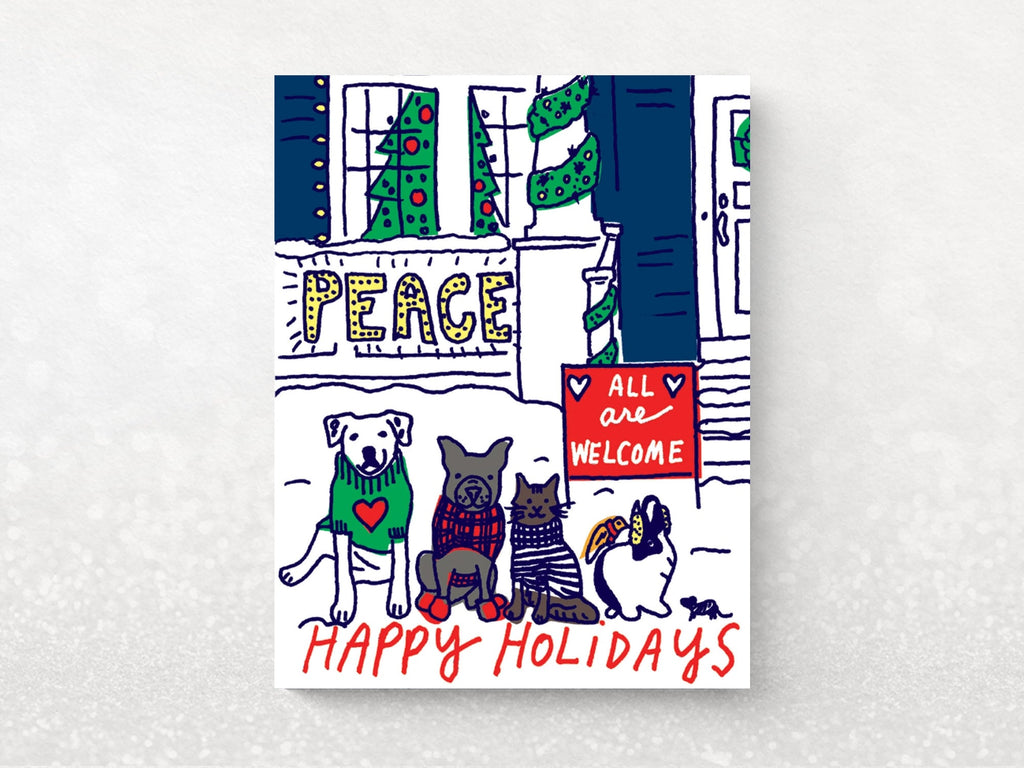 All Are Welcome Here Holiday Cards, Box of 8