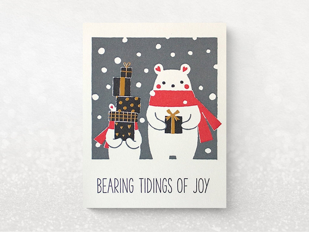 Bearing Tidings of Joy Holiday Greeting Cards - Set of 8