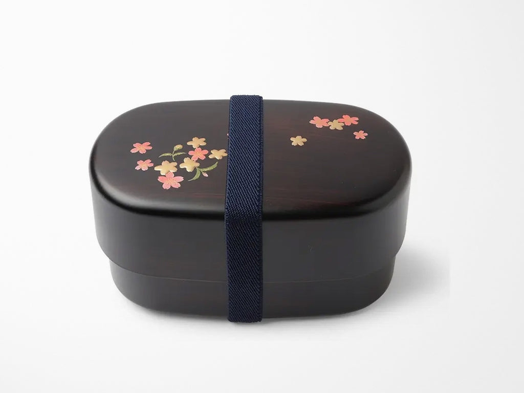 Bento Box - Woodgrain Sakura Blossom