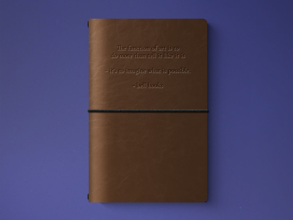 Black Voices Limited Edition Refillable Leather Journal - bell hooks