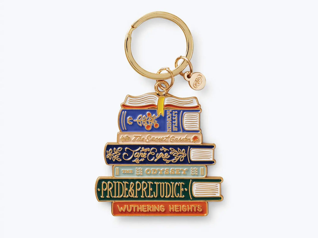 Book Club Enamel Keychain