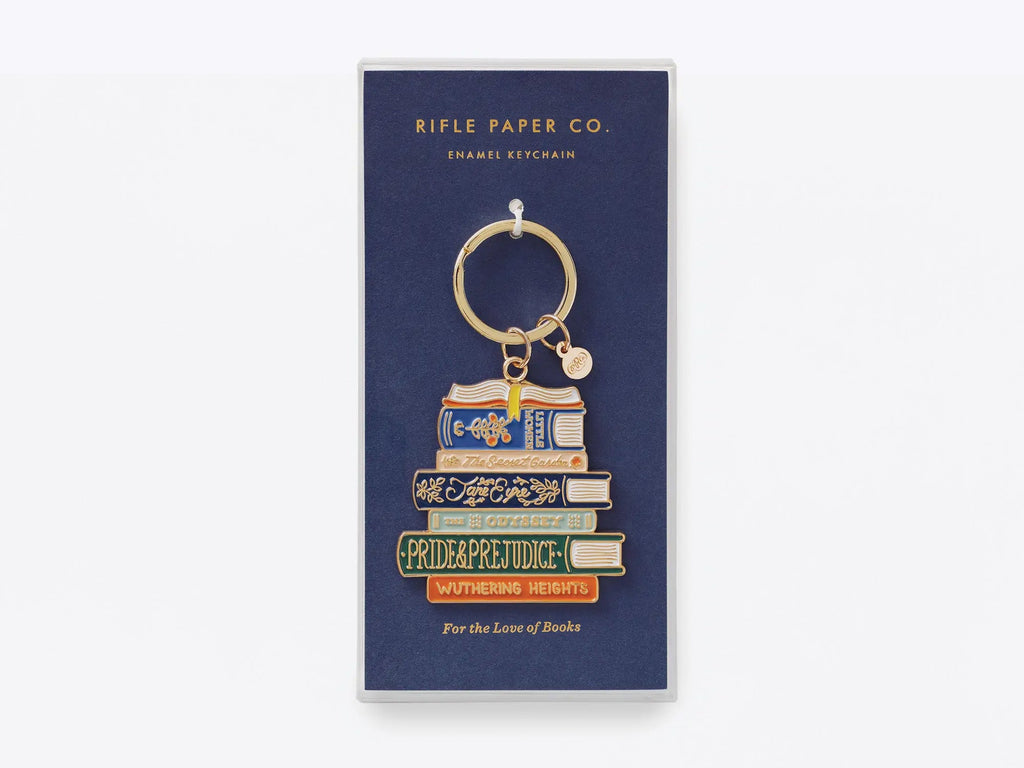 Book Club Enamel Keychain