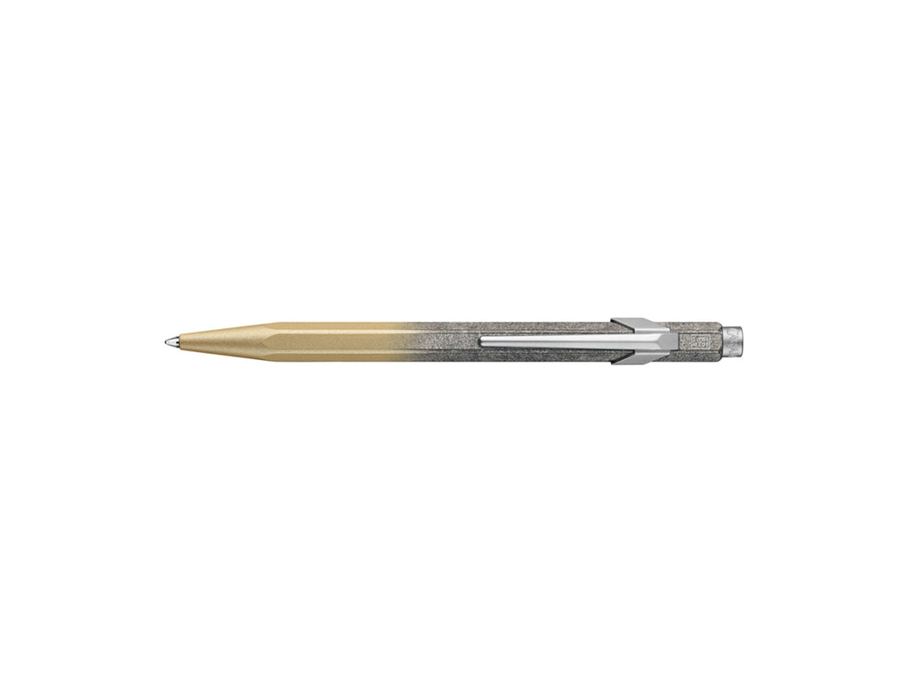 Caran D'Ache Cosmic Blue 849 Ballpoint Pen - Gold