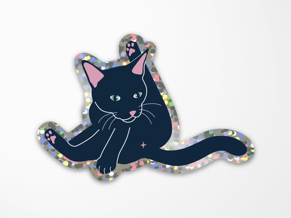 Cat Butt Vinyl Glitter Sticker