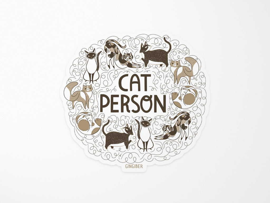 Cat Person Vinyl Sticker