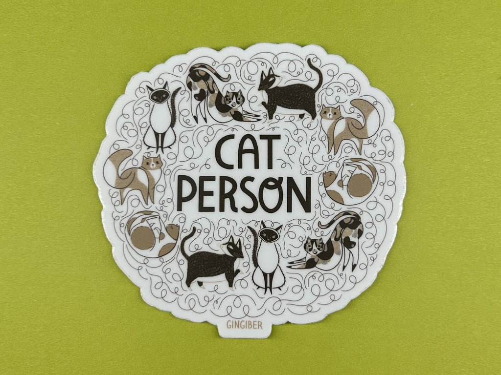 Cat Person Vinyl Sticker