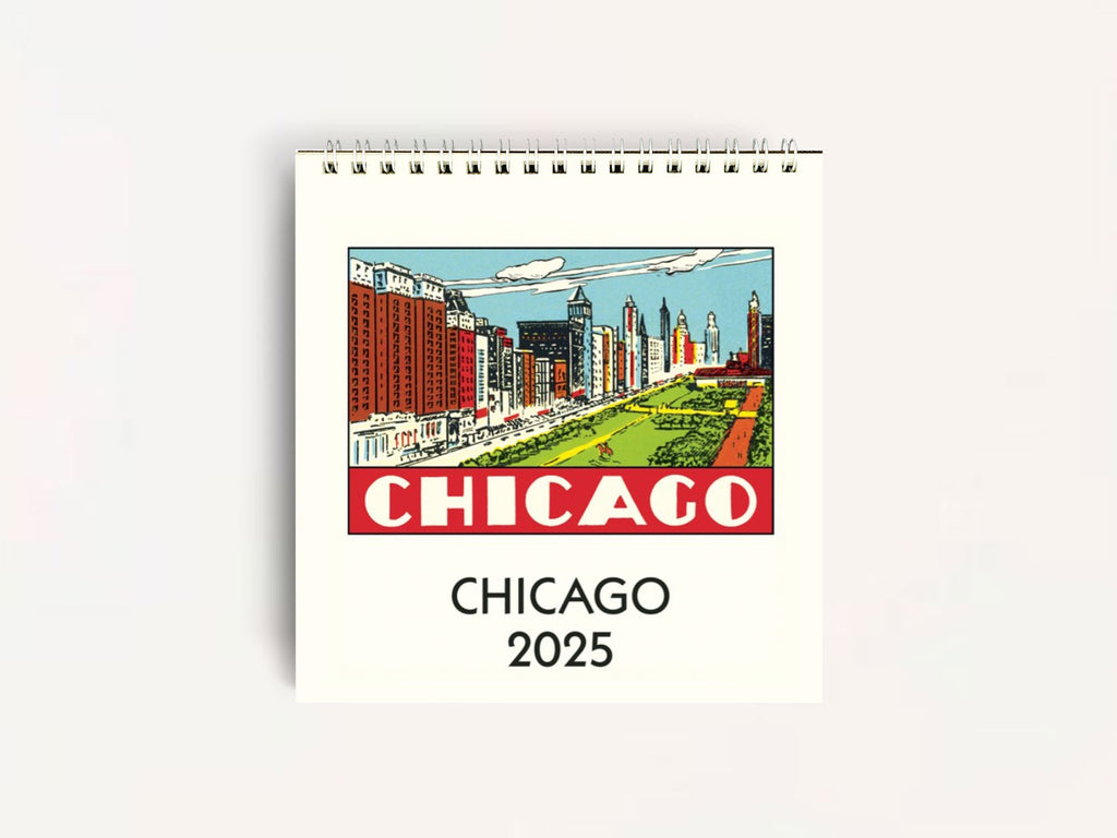 Cavallini 2025 DESK Calendar - Chicago