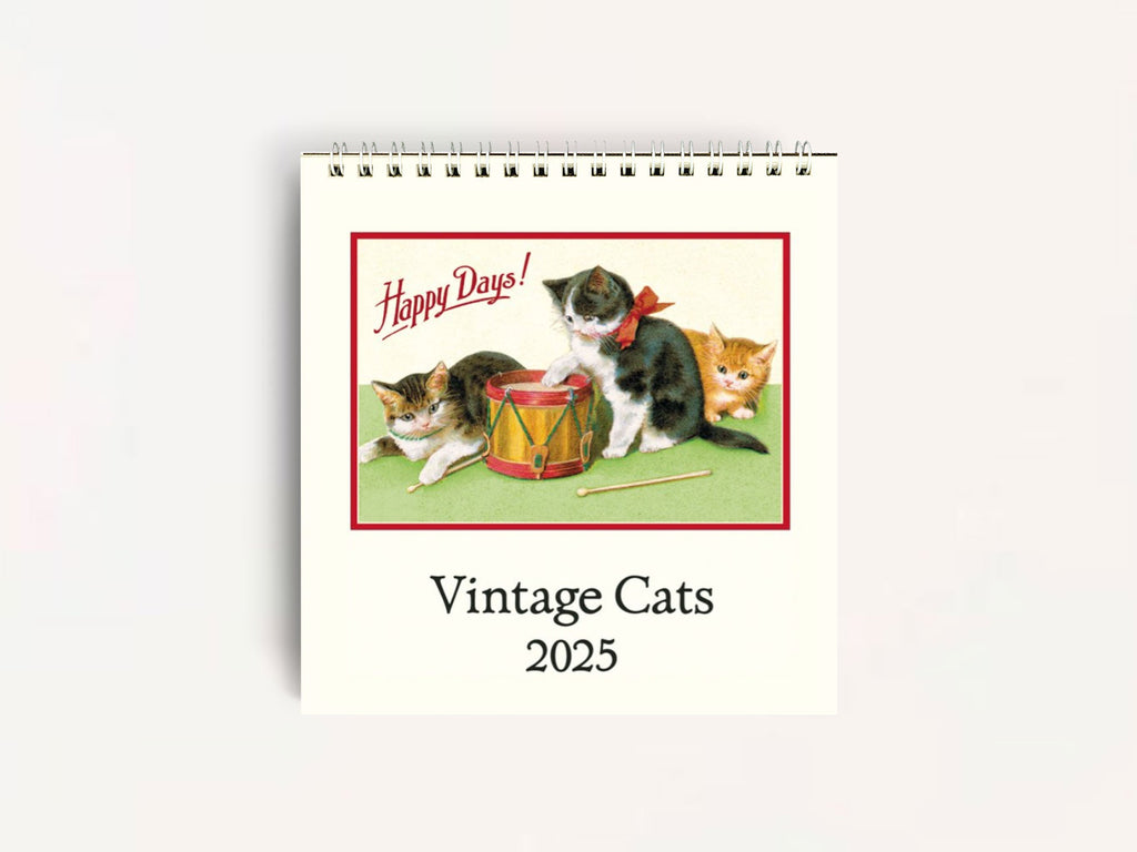 Cavallini 2025 DESK Calendar - Vintage Cats