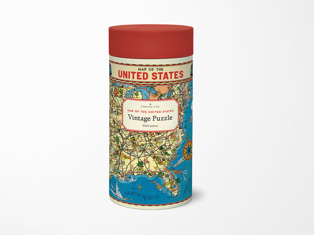 Cavallini Vintage Jigsaw Puzzle - Map of the United States