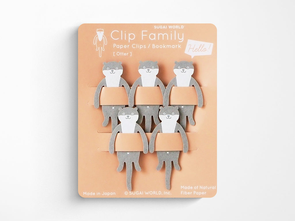 Clip Family Paperclip Bookmarks - Otter