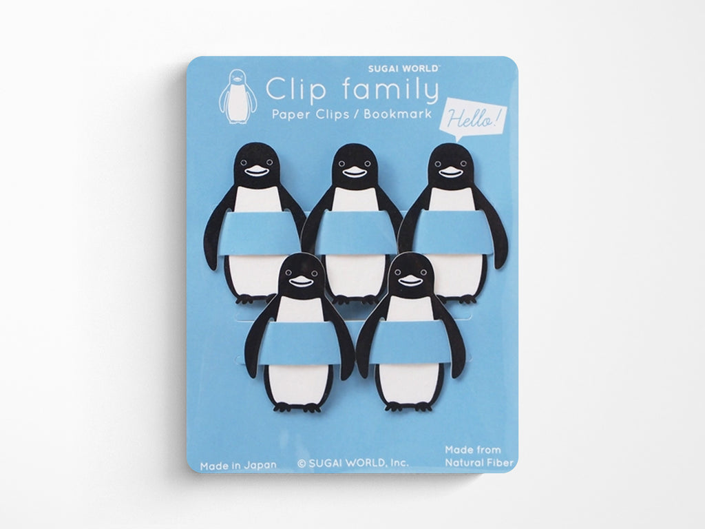 Clip Family Paperclip Bookmarks - Penguin