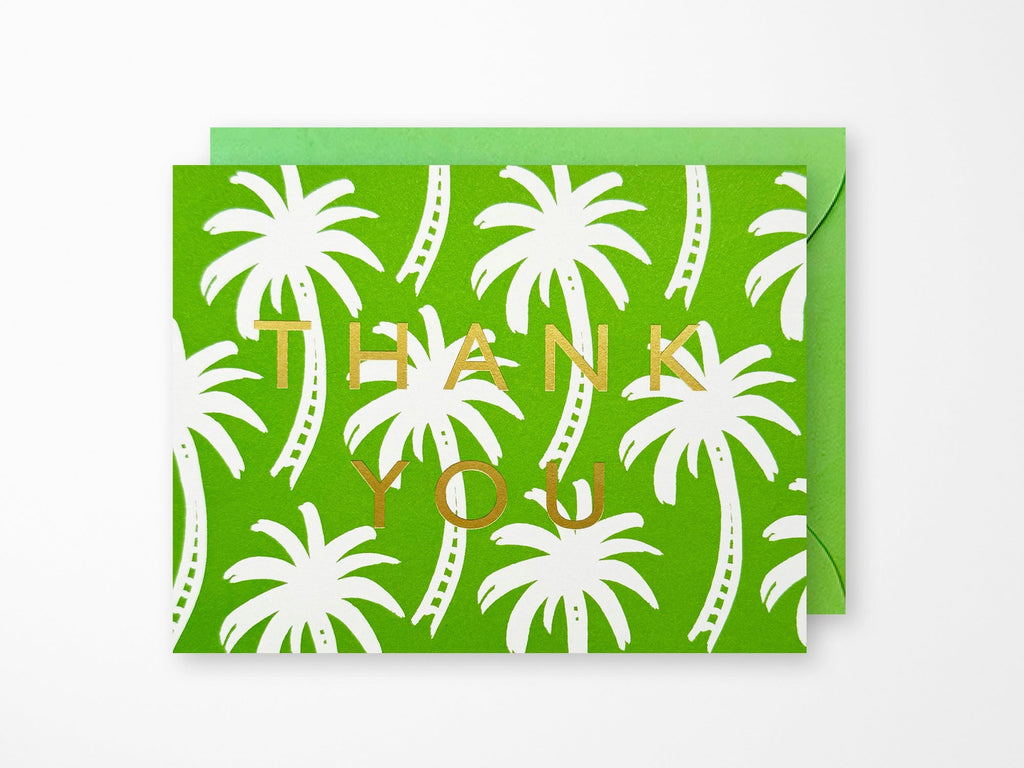 Coconut Tree Thank You Greeting Cards - Set of 8