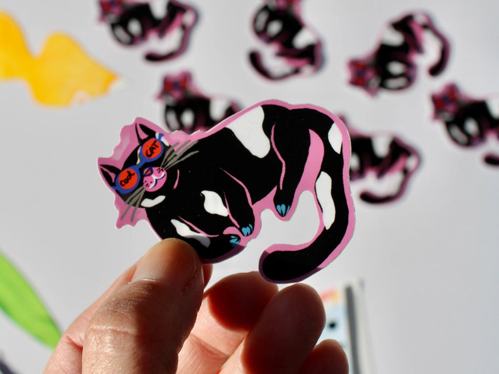 Cool Cat Vinyl Sticker