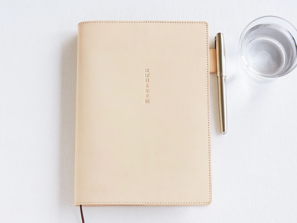 Cover for Hobonichi 5-Year Techo A5 - Natural Leather