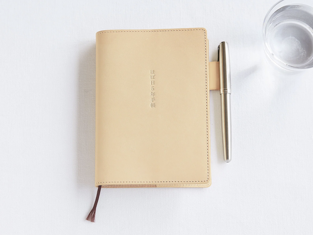 Cover for Hobonichi 5-Year Techo A6 - Natural Leather