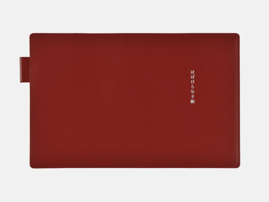 Cover for Hobonichi 5-Year Techo A6 - Red Leather