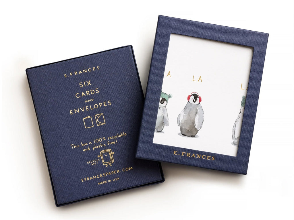 Cozy Penguins Holiday Cards - Set of 6