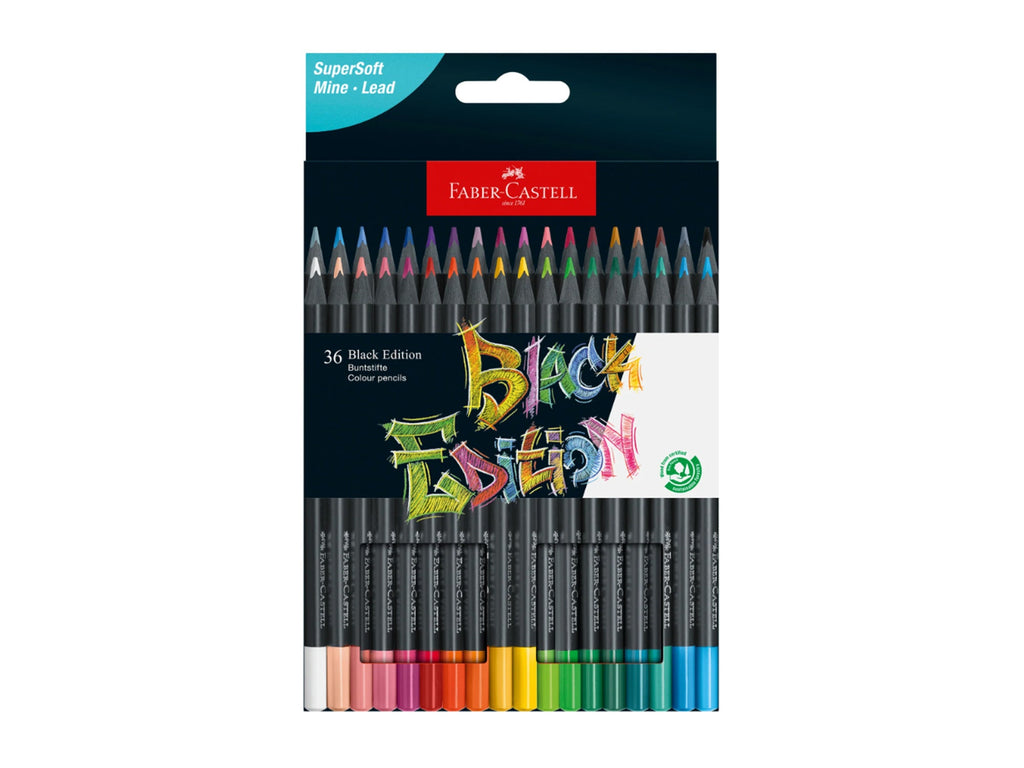 Faber Castell Black Edition Colored Pencils - Basic Colors 36 Set