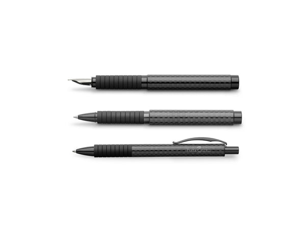 Faber-Castell 148821 - Stilografica Basic Black Carbon, larghezza