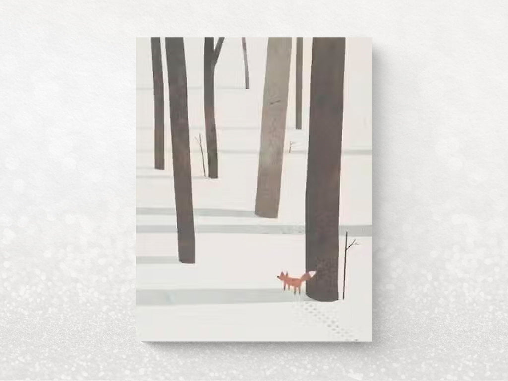 Fox In The Snow Holiday Greeting Cards - Set of 8