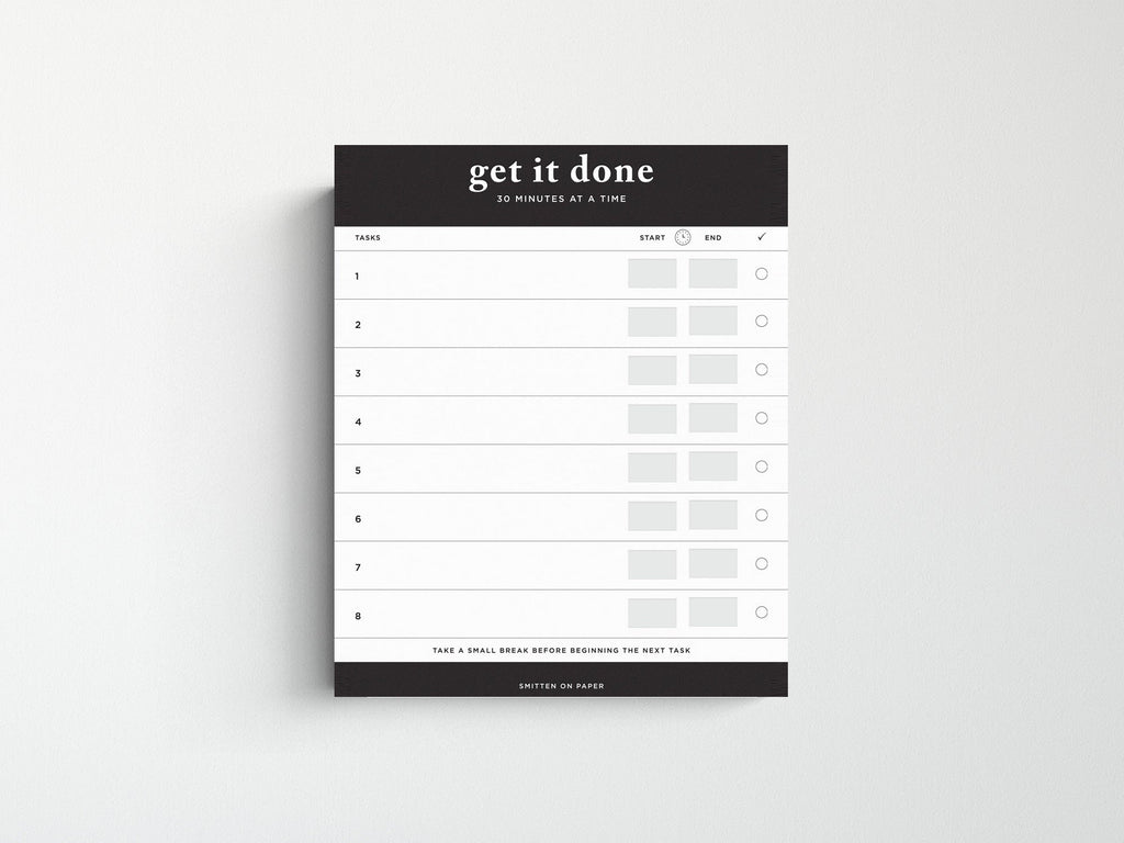 Get It Done 30 Minutes at a Time Chunky Notepad