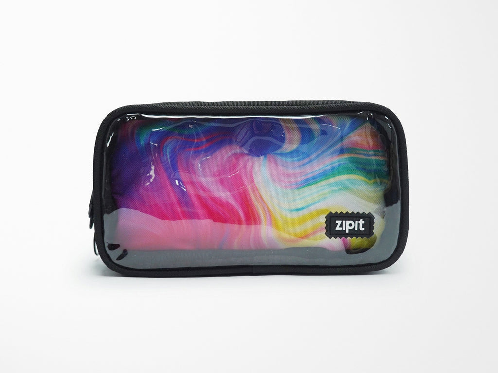 Half & Half Pencil Case - Rainbow Swirl