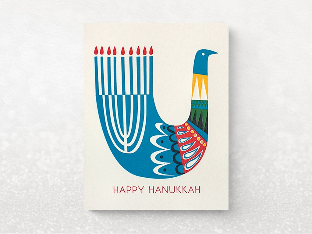 Hanukkah Bird Holiday Greeting Cards - Set of 8