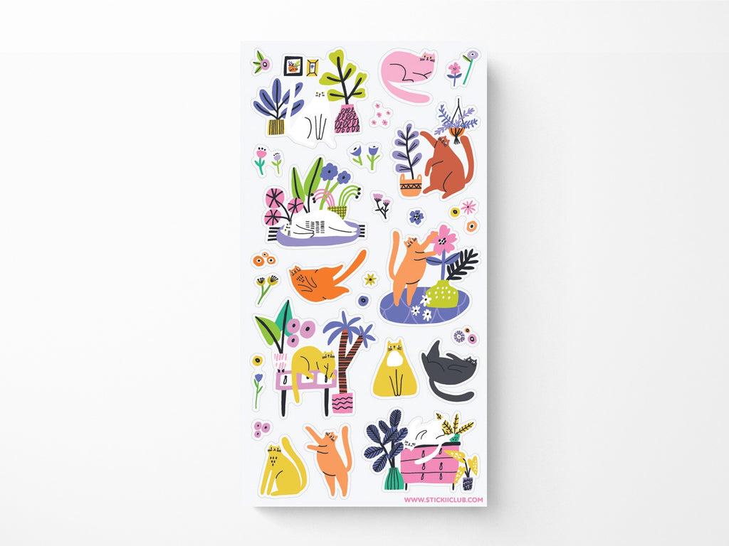 Happy House Cats Sticker Sheet