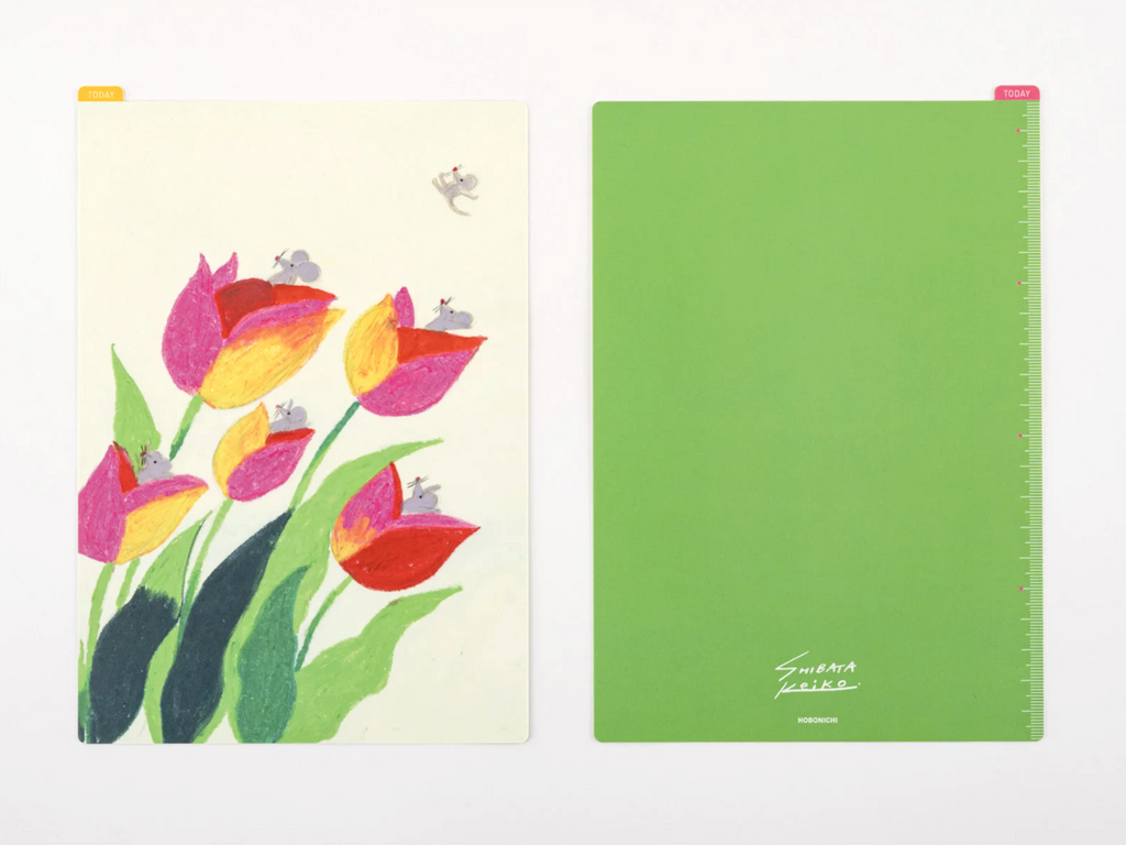 Hobonichi Pencil Board for A5 Size - Swaying Tulips