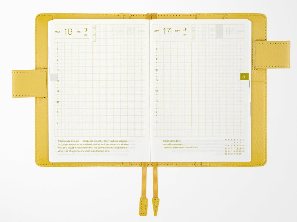 Hobonichi Techo A6 Original Cover - Brilliant Yellow Leather