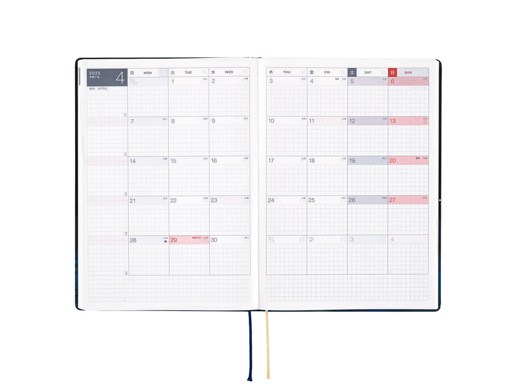 Hobonichi Techo Hon A5 2025 - Paper Series Black Gingham