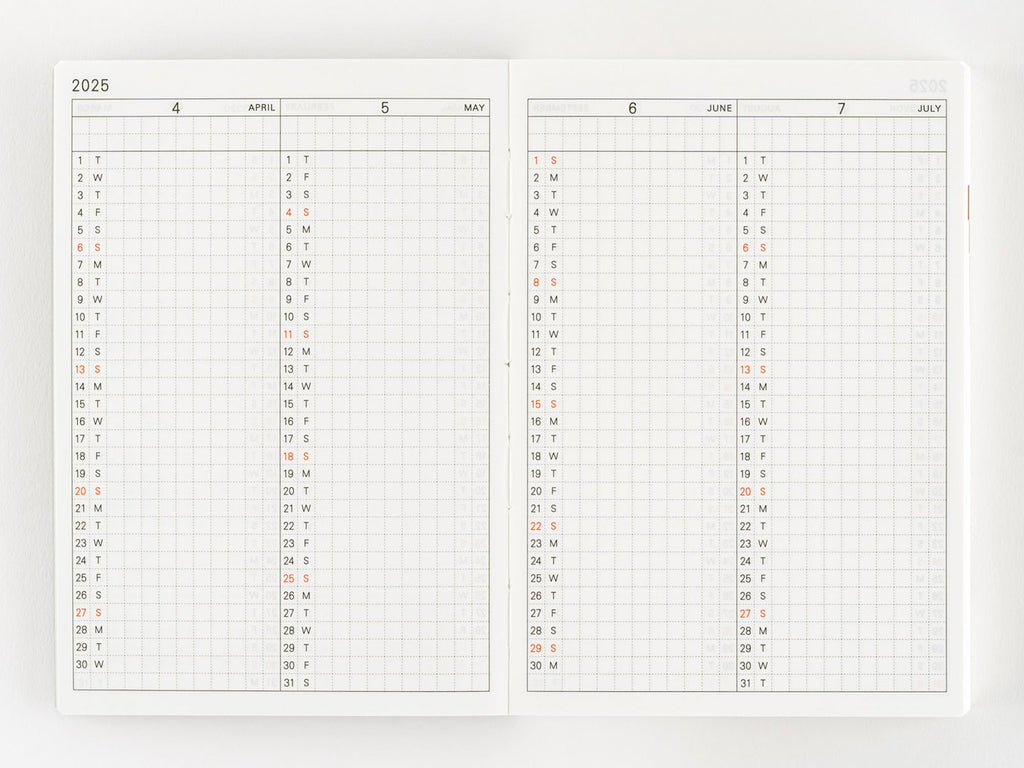 Hobonichi Techo Planner Book A6 - January 2025 Start / English