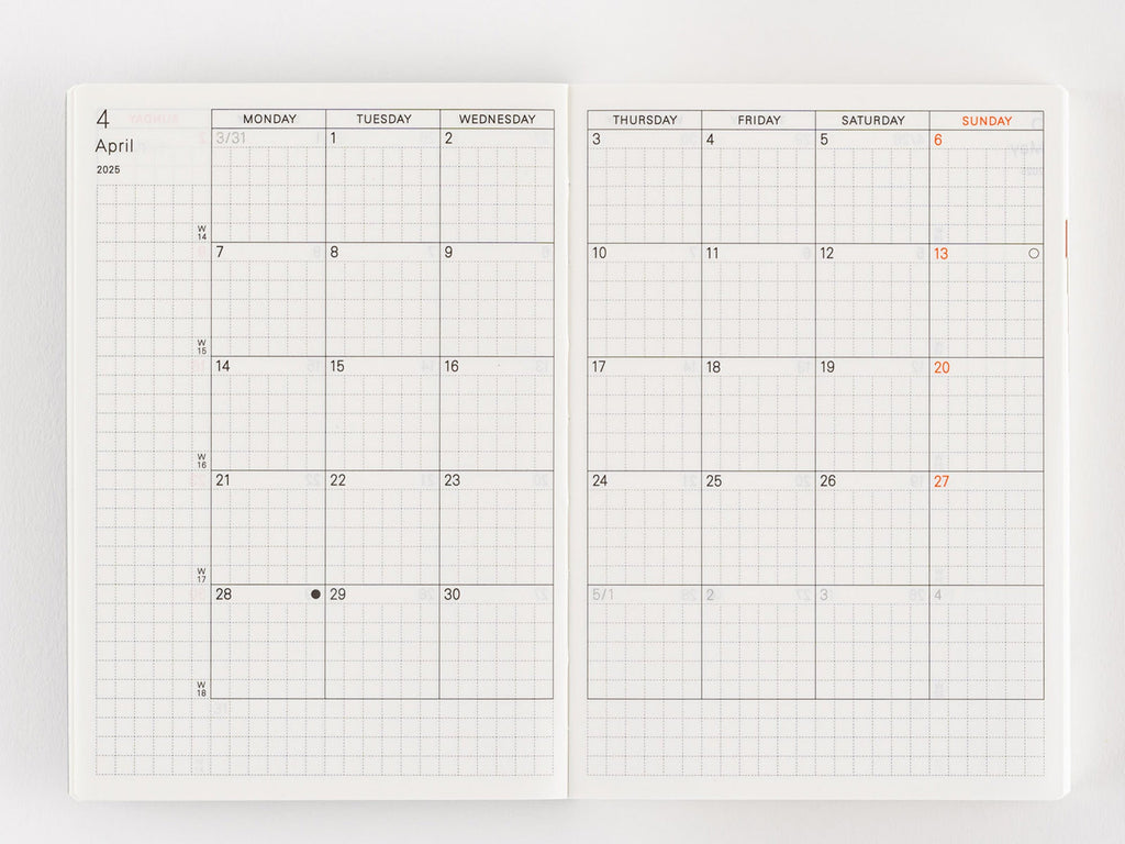 Hobonichi Techo Planner Book A6 - January 2025 Start / English