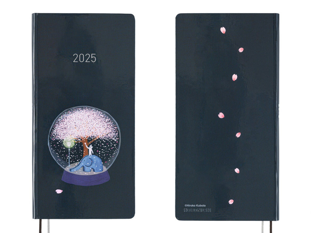 Hobonichi Techo Weeks 2025 - Night Cherry Blossom Snow Globe