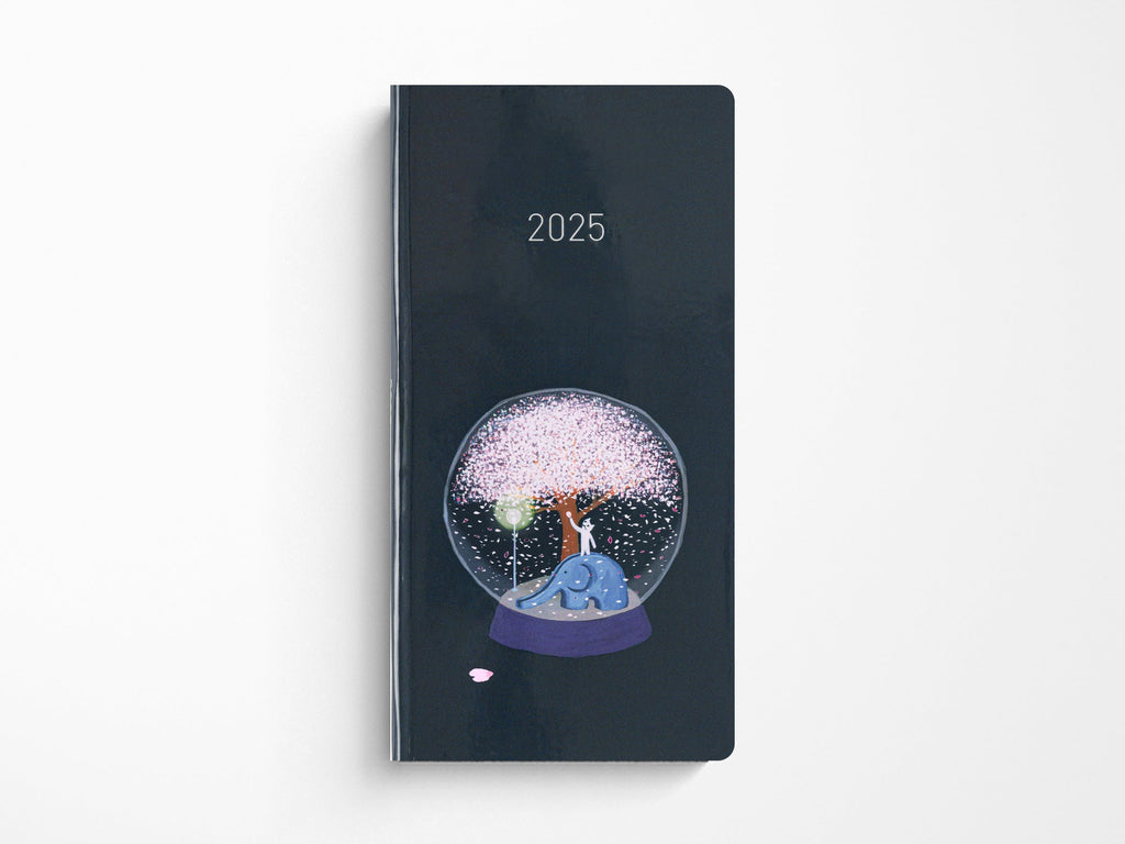 Hobonichi Techo Weeks 2025 - Night Cherry Blossom Snow Globe