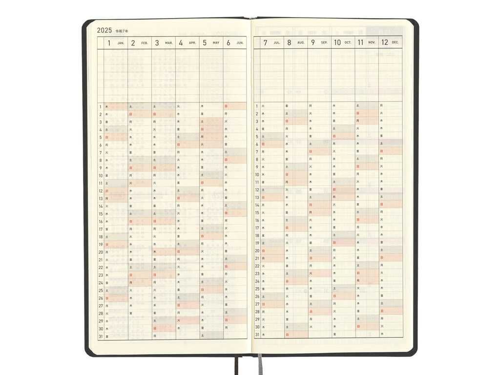 Hobonichi Techo Weeks 2025 - Paper Series Black Gingham