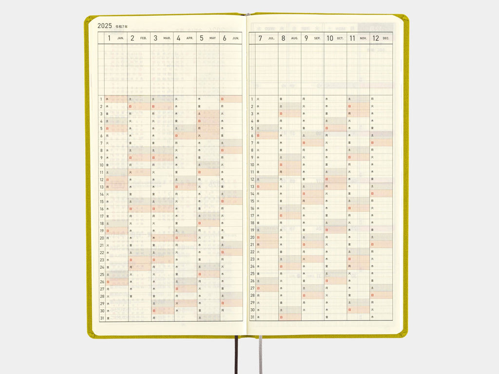 Hobonichi Techo Weeks 2025 - Pistachio