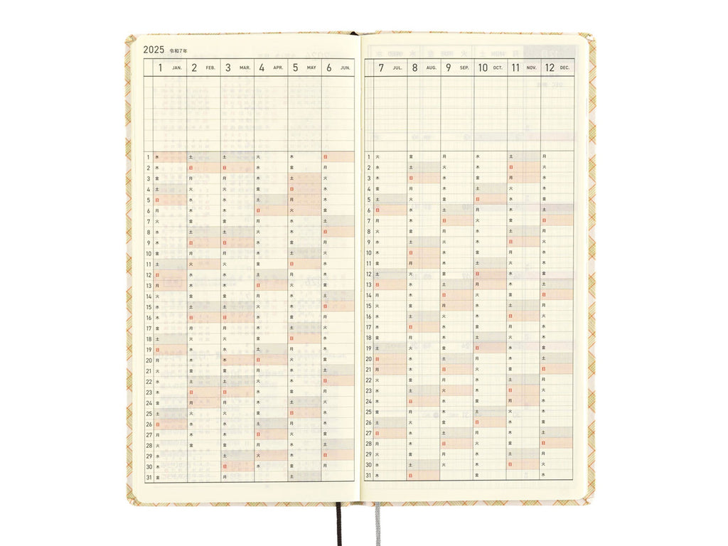 Hobonichi Techo Weeks 2025 - Shirt Fabric Harvest Plaid